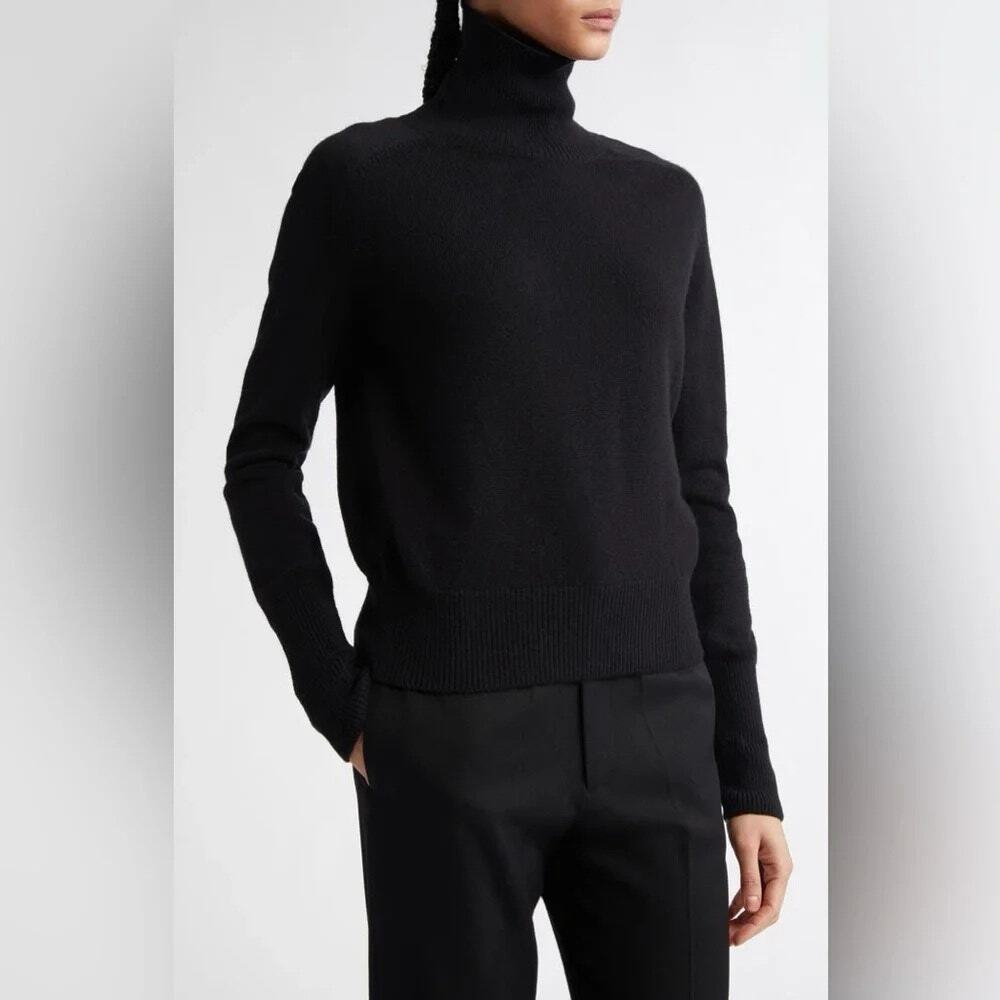 Babaton Womens Cashmere Turtleneck Sweater Quiet Luxury Parisan Capsule Large
